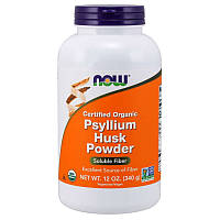 Клетчатка NOW Foods Organic Whole Psyllium Husks 340 g /34 servings/ Pure z18-2024