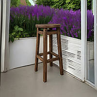 Стілець ПАБ Табурет Комфорт Високий Барний Дерев'яний з дерева Вільха Для Барної стійки, Кав'ярні або на Балкон75 см
