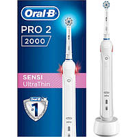 Электрическая зубная щетка Oral-B Pro 2 2000 Sensi UltraThin 81752073 хорошее качество