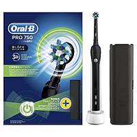 Электрическая зубная щетка Oral-B Cross Action Black Edition PRO-750 хорошее качество