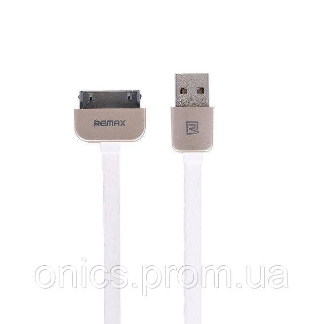 USB кабель King Kong iPhone 4/4s 30pin 1м white Remax 300304 хорошее качество - фото 1 - id-p2191844430