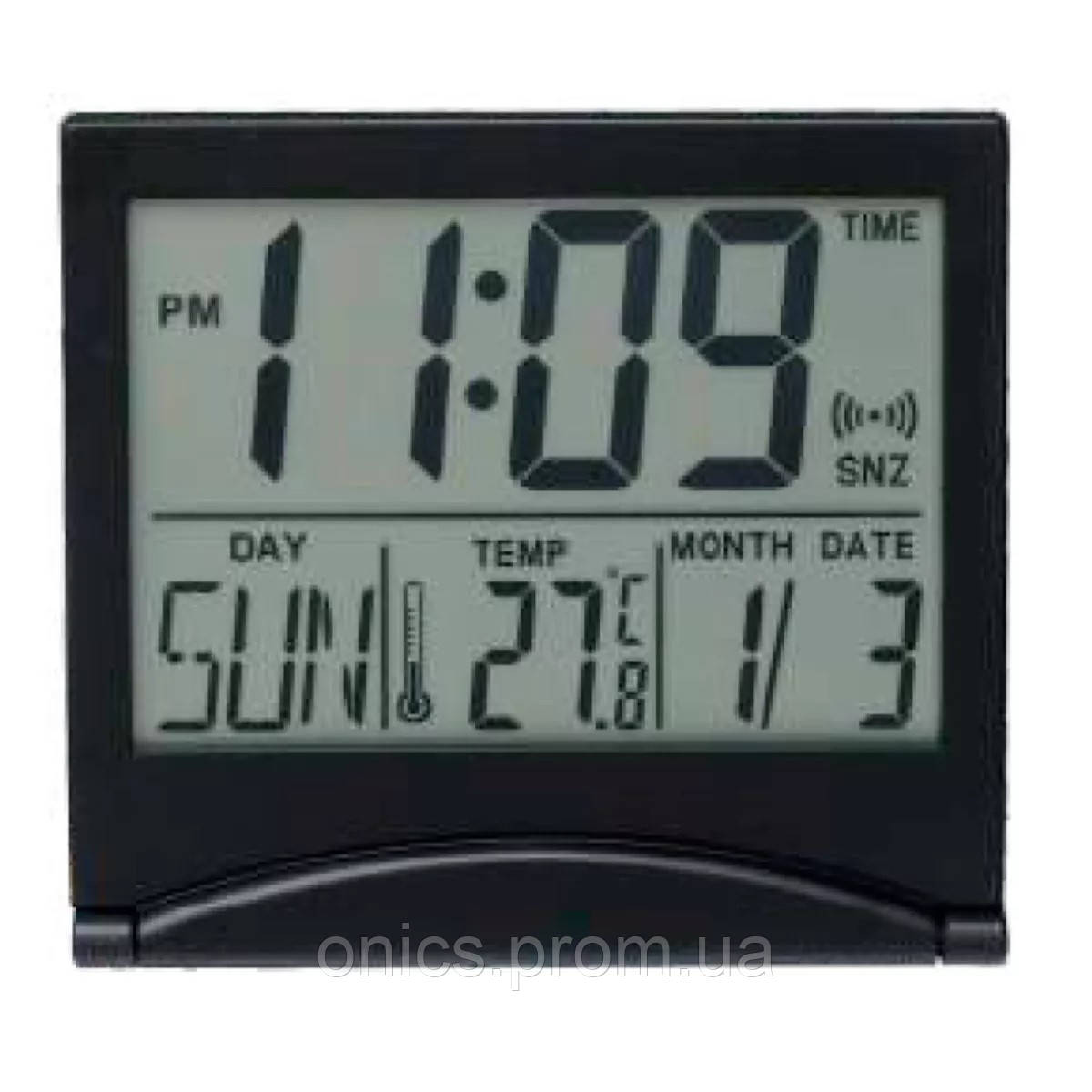Часы настольные Grunhelm CX-033 8.8х8х1.3 см черные хорошее качество - фото 1 - id-p2191838043