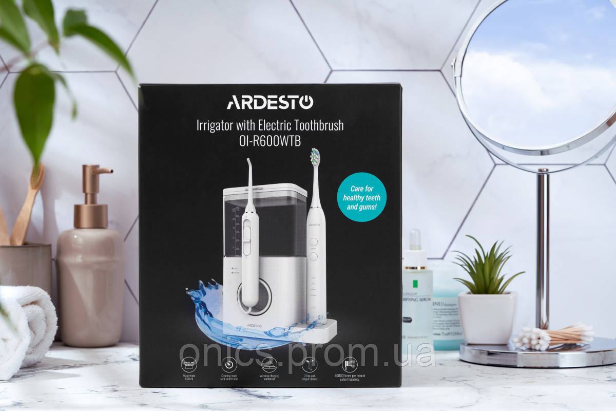 Ирригатор портативный Ardesto OI-R600WTB хорошее качество - фото 7 - id-p2191838485