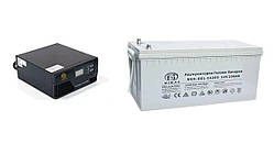 Інвертор 1000W 24V + 2 шт. Акумулятор GEL 12 V 200 Ah (400Ah)