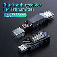 Адаптер блютуз в машину Bluetooth Receiver AUX BT5.3 блютуз ресивер автомобильный, блютуз в машину (NS)