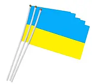 Прапорець України поліестер 14*21 на палочці з присоскою, фото 2
