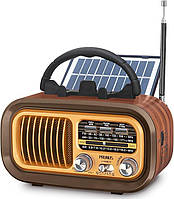 Портативное ретро-радио Pronus J-150 BTS маленькое винтажное Bluetooth радио на солнечной батарее