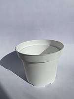 Горщик для розсади 2л Білий з отворами