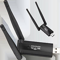 Ретранслятор WIFI сигнала 300 Мбит/с от USB / Вайфай репитер / Беспроводной усилитель сигнала