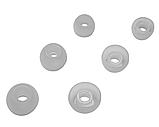 Амбушюри силіконові насадки для вакуумних навушників та гарнітур 3 пари розмір S/M/L білі напівпрозорі, фото 3