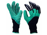 Зеленые Садовые Перчатки Garden Genie Gloves , с когтями