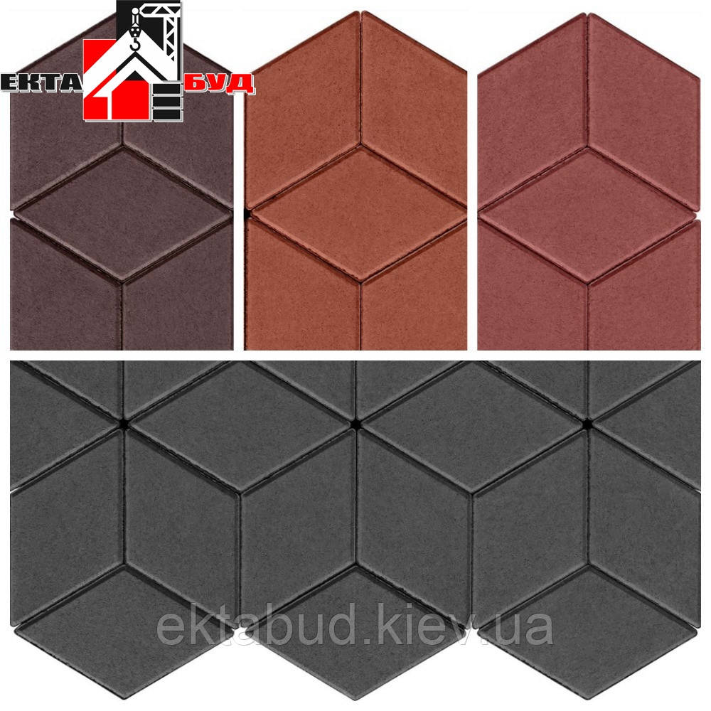 Тротуарна плитка РОМБ 60мм, фото 1