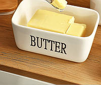 Масленка керамическая Butter 7793 600 мл белая хорошее качество