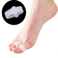 Межпальцевые перегородки силиконовые для большого и второго пальца на ноге. Корректор большого пальца 1 пара