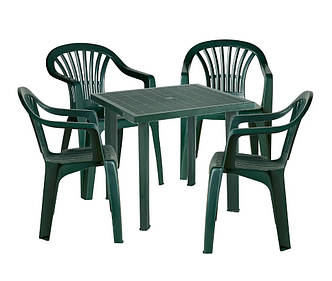 Набір садових меблів Fiocco зелений 1 стіл + крісло 4 Altea шт. виробництво Італія колір зелене