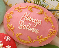 Декоративная камея Always Believe, Розовая, 3,2х3,8см, CM5100, Webster"s Pages