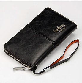 Великий чоловічий гаманець-портмоне, клатч Baellery чорний