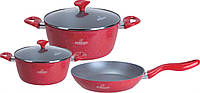 Набор посуды Bohmann BH-7355-red 5 предметов хорошее качество