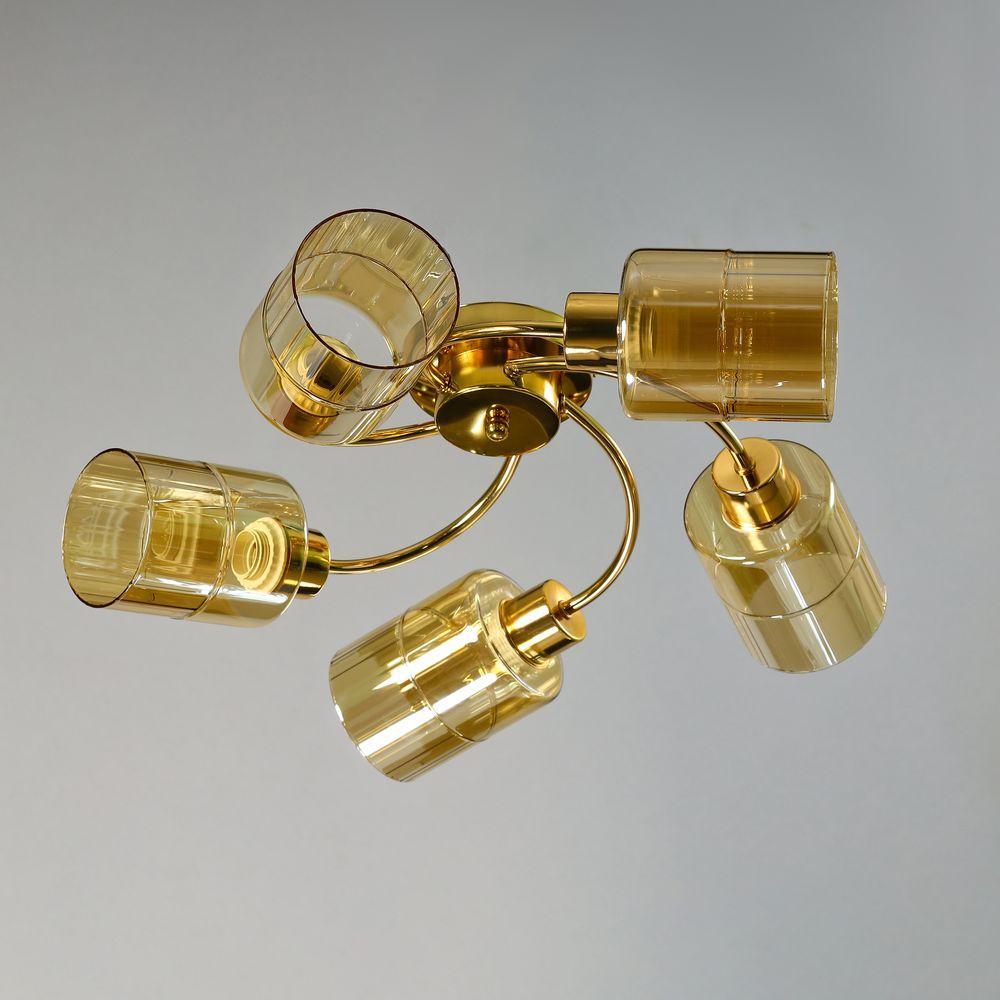 Люстра стельова на п'ять плафонів