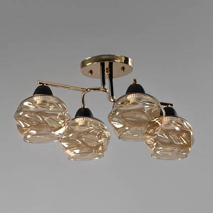 Люстра стельова на чотири плафони, фото 1