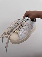 Женские Кроссовки Adidas WHITE / BEIGE LOGO premium жіночі кросівки Adidas