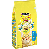 Сухой корм Фрискис Friskies для кошек с лососем и овощами 10 кг