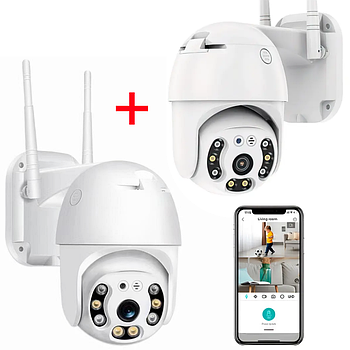 Комплект 2шт Вулична камера CAMERA CAD N3 WIFI IP 360/90 2,0mp / Поворотна камера з віддаленим доступом