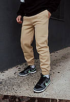 Спортивные брюки для мужчины Staff pa beige fleece Shoper Спортивні бежеві штани для чоловіка Staff pa beige