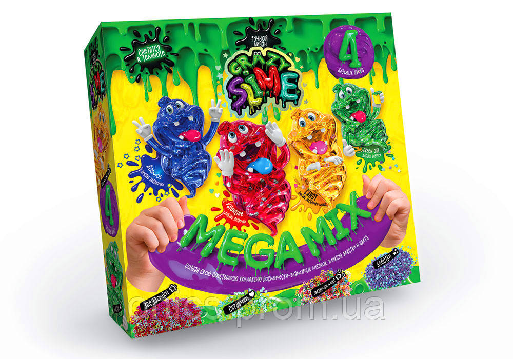 Набор для проведения опытов Danko Toys Crazy Slime Mega Mix SLM-03-01U-02U хорошее качество - фото 1 - id-p2191899440