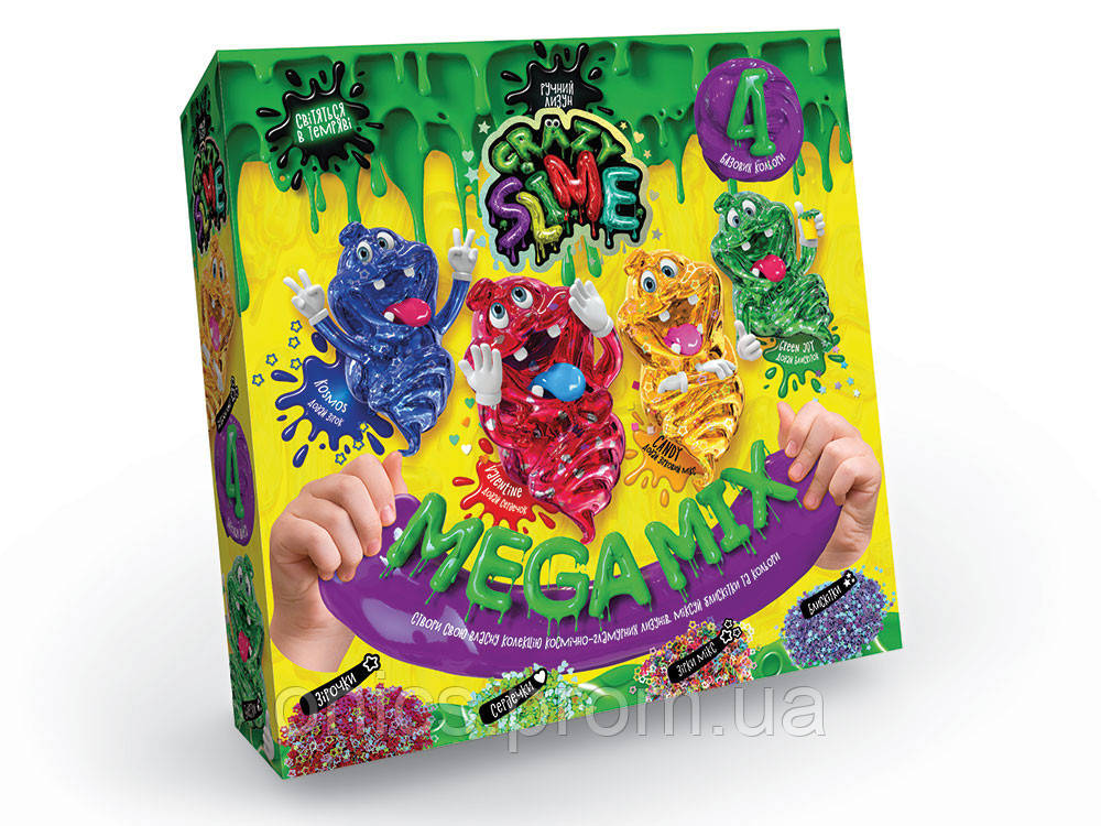 Набор для проведения опытов Danko Toys Crazy Slime Mega Mix SLM-03-01U-02U хорошее качество - фото 4 - id-p2191899440