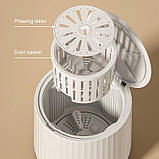 Портативна міні пральна машинка Mini washing machine на 4 л Ультразвукова пральна машинка USB MW-23, фото 7