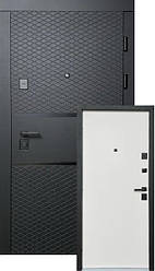 Вхідні двері для квартири Redfort Грація Чорна шагрень 860 мм, серія Комфорт