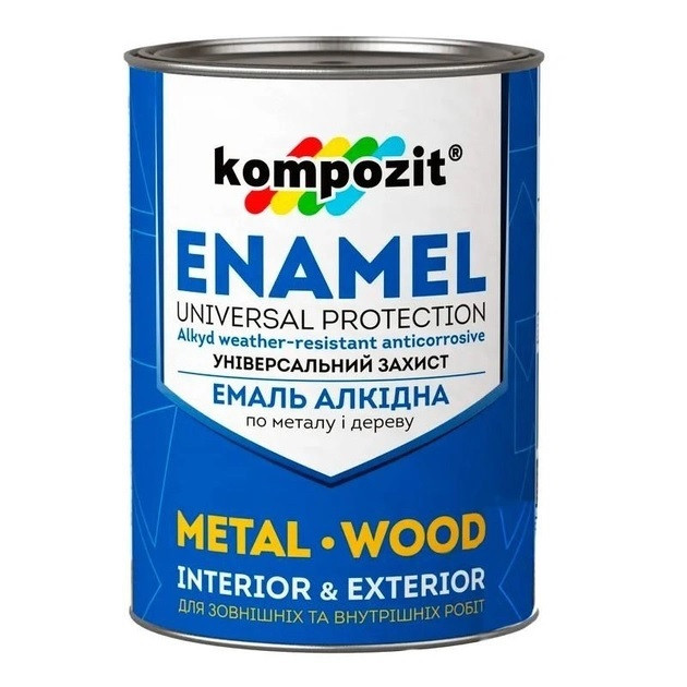 Емаль алкідна ПФ-115 Kompozit графіт матова 0.9 кг, фото 1