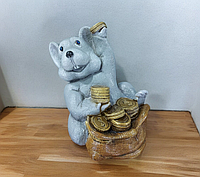 Копилка статуэтка "Мышонок с деньгами"