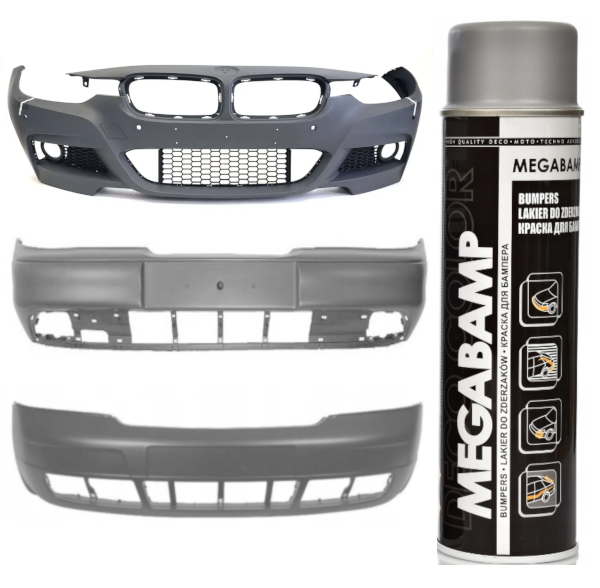 Фарба аерозольна для бамперів "DECO COLOR" Megabamp світло-сірий 500 мл, фото 1