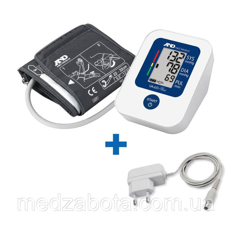 Тонометр автоматичний з адаптером AND UA-651 Plus, фото 1