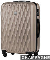 Качественный чемодан средний шампань WINGS М дорожний чемодан на 4 колесах чемодан средний для поездок