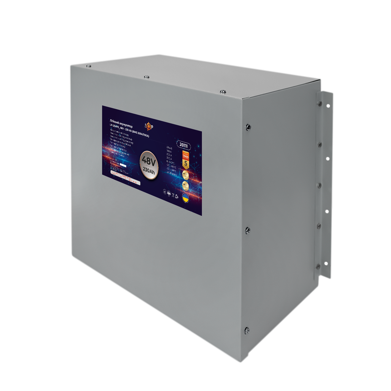 Акумулятор LP LiFePO4 48V (51,2V) - 230 Ah (11776Wh) (BMS 200A/100A) метал