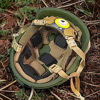 Универсальная подвесная система для тактического шлема Team Wendy + подушки для военной каски FAST MICH. Койот