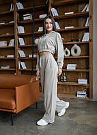 Женский спортивный костюм Staff velours beige gray Shoper Жіночий спортивний костюм Staff velours beige gray