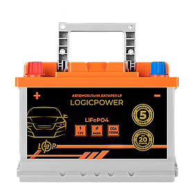 Автомобільний літієвий акумулятор LP LiFePO4 12V - 64 Ah (+ зліва) BMS 1050А