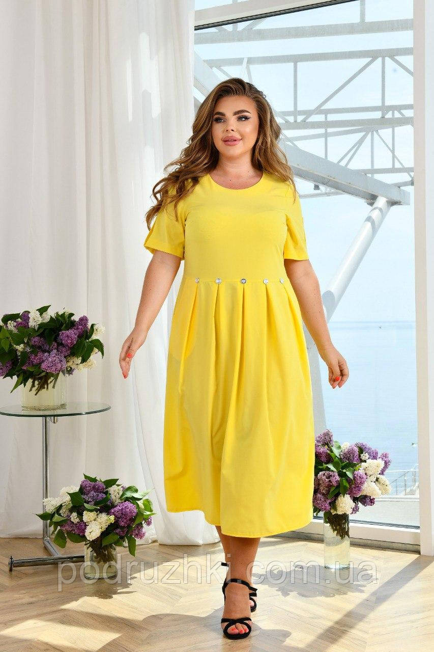 Жіноча літня сукня великого розміру Тканина софт Розміри 52-54,56-58,60-62,64-66, фото 1