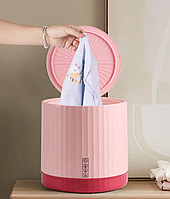 Портативная мини стиральная машинка Mini washing machine на 4л Ультразвуковая стиральная машинка USB MW-23 Розовый