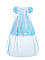 Сукня Ельзи блакитна з паєтками, шлейфом і рукавами-ліхтариками, фото 2
