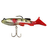 Воблер силіконовий із віброхвостом заглиблений 8 см/14г Приманка на хижака, фото 4