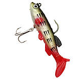 Воблер силіконовий із віброхвостом заглиблений 8 см/14г Приманка на хижака, фото 7