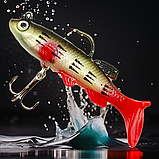 Воблер силіконовий із віброхвостом заглиблений 8 см/14г Приманка на хижака, фото 8