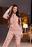 Женская пижама SweetJama с карманом на попе "Мишки" Sensey Жіноча піжама SweetJama з карманом на попі