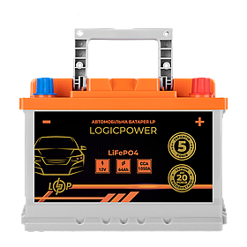 Автомобільний літієвий акумулятор LP LiFePO4 12V - 64 Ah (+ праворуч) BMS 1050А