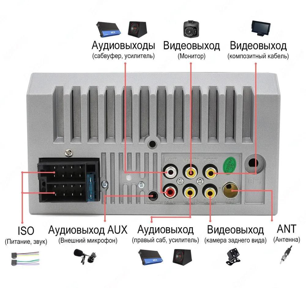 Штатная автомагнитола навигацией Pioneer 7018 little Автомагнитола в машину 7`` Процессорная магнитола - фото 5 - id-p2191926417